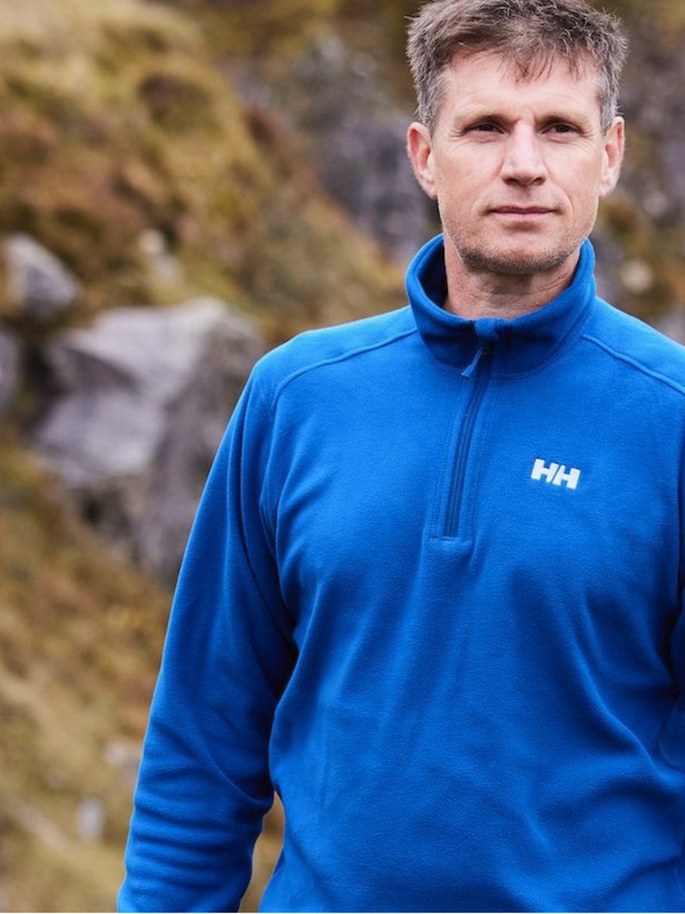 Helly Hansen Polartec Performance 1/2 Zip Fleece Sweater Bright Blue Large